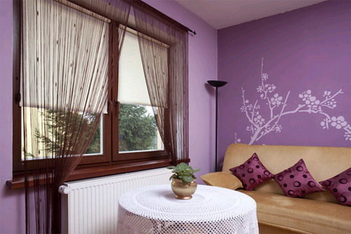 Фотография: Гостиная в стиле Современный, Обои, Переделка, Плитка, Краска, Стеновые панели – фото на INMYROOM