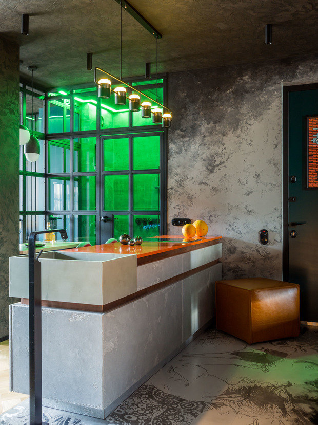 Фотография: Кухня и столовая в стиле Лофт, Квартира, Проект недели, Нижний Новгород, 3 комнаты, 60-90 метров, Евгений Аполонов – фото на INMYROOM