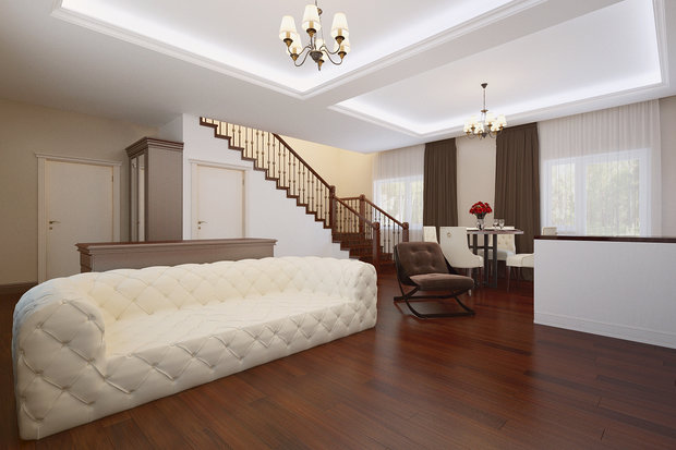 Фото из портфолио Гостиная-студия – фотографии дизайна интерьеров на INMYROOM