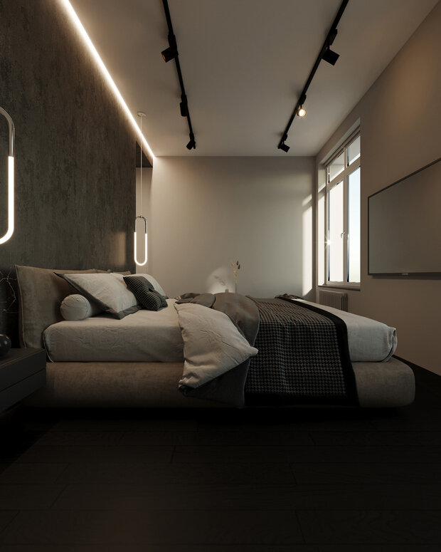 Фото из портфолио Тёмный минимализм – фотографии дизайна интерьеров на INMYROOM