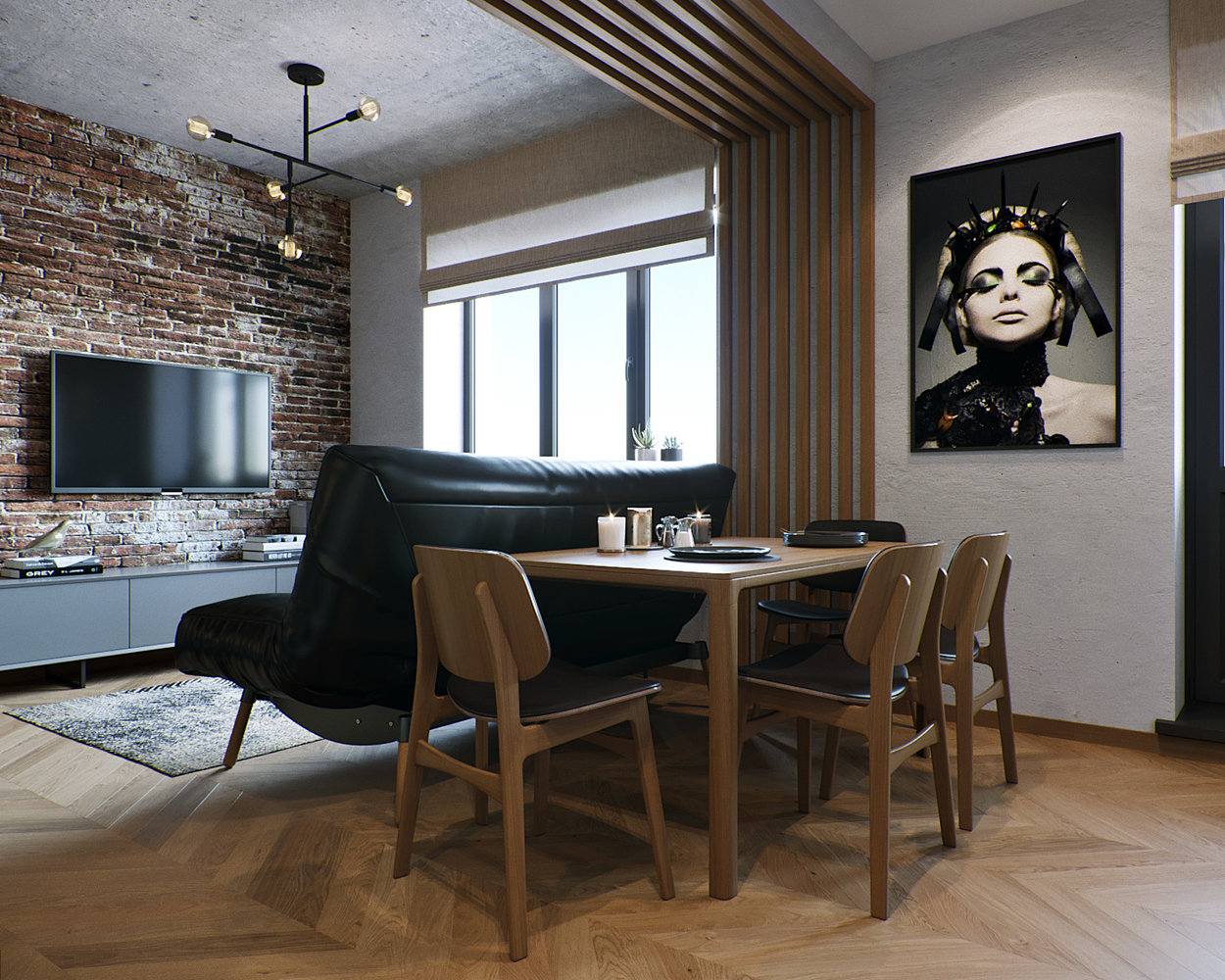 Фото из портфолио Квартира холостяка 37кв.м. – фотографии дизайна интерьеров на INMYROOM Фото из портфолио Квартира холостяка 37кв.м. – фотографии дизайна интерьеров на INMYROOM