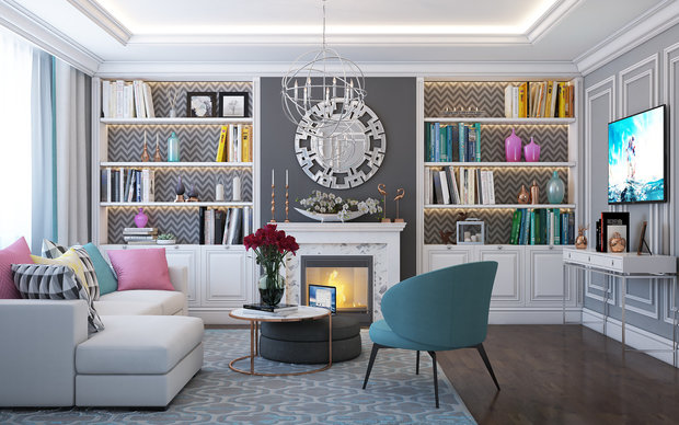 Фото из портфолио Дизайн интерьера апартаментов в ЖК "Французский квартал" – фотографии дизайна интерьеров на INMYROOM