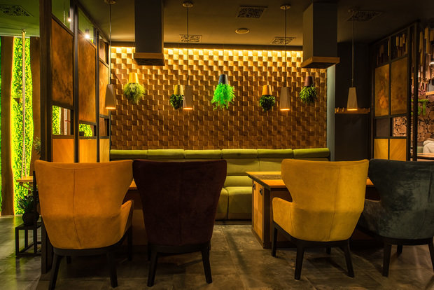 Фото из портфолио Дизайнер интерьера Курск. Ресторан FOREST GRILL – фотографии дизайна интерьеров на INMYROOM