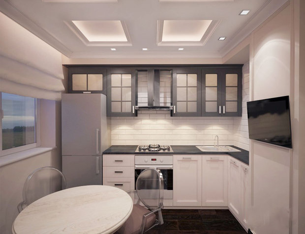 Фотография: Кухня и столовая в стиле Прованс и Кантри, Эклектика, Классический, Квартира, Проект недели – фото на INMYROOM