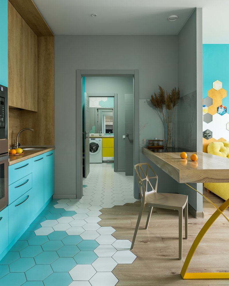 Фотография: Кухня и столовая в стиле Современный, Квартира, Проект недели, Челябинск, 3 комнаты, 40-60 метров, Юлия Танцирева – фото на INMYROOM