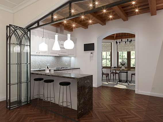 Фото из портфолио Загородный дом в современном стиле с элементами готики – фотографии дизайна интерьеров на INMYROOM