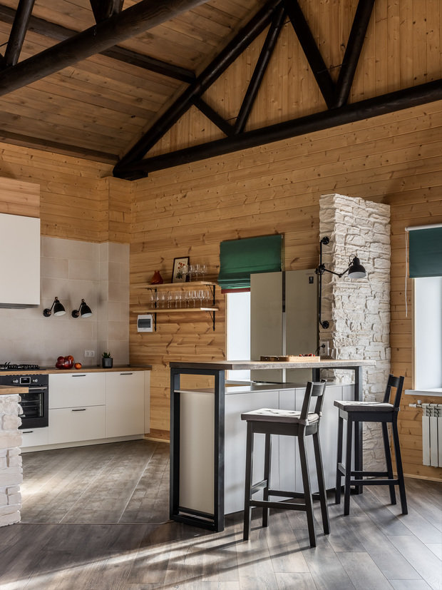 Фотография: Кухня и столовая в стиле Прованс и Кантри, Дом, Проект недели, Дача, Дом и дача, 4 и больше, Более 90 метров, Самарская область, Ольга Бикбова – фото на INMYROOM