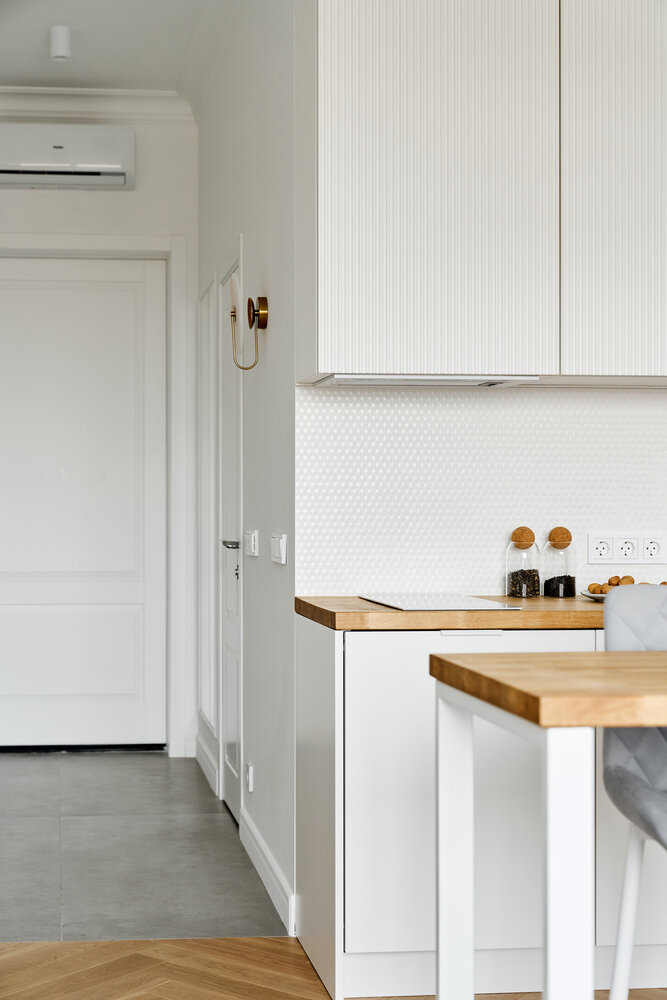 Фотография: Кухня и столовая в стиле Современный, Минимализм, Квартира, Студия, Проект дня, Москва, Монолитный дом, до 40 метров, Светлана Шевченко – фото на INMYROOM