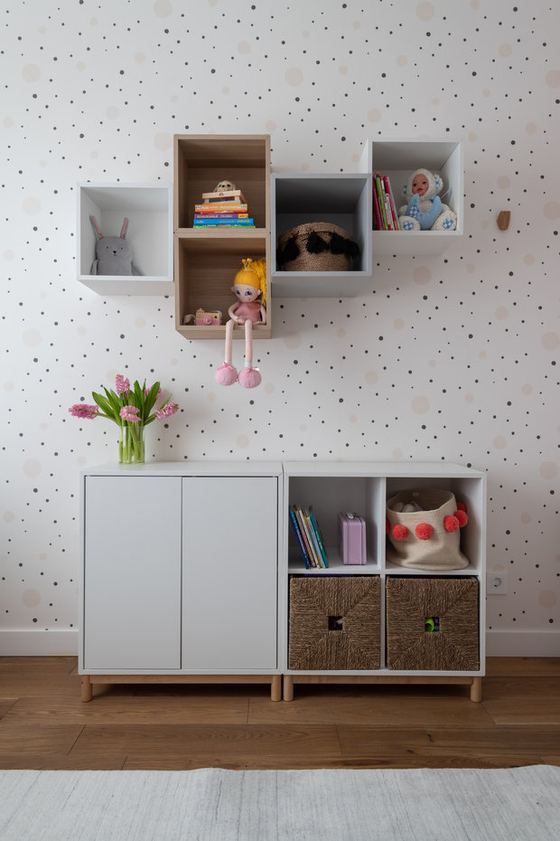 Фотография: Детская в стиле Современный, Скандинавский, Квартира, Проект дня, Москва, 3 комнаты, 40-60 метров, 60-90 метров, Вера Шеверденок, Roomba Interior – фото на INMYROOM