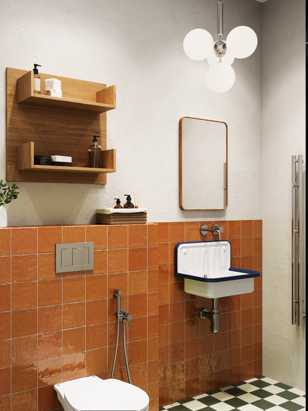 Фотография: Ванная в стиле Скандинавский, Современный, Эклектика, Квартира, Проект недели, Москва, 4 и больше, Более 90 метров, DSGN HUB, Винтажный – фото на INMYROOM