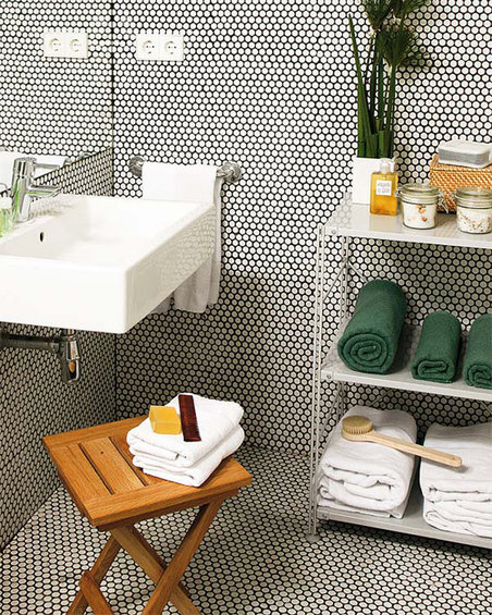 Фотография: Ванная в стиле Современный, Эко, Малогабаритная квартира, Квартира, Цвет в интерьере, Дома и квартиры, Зеленый – фото на INMYROOM