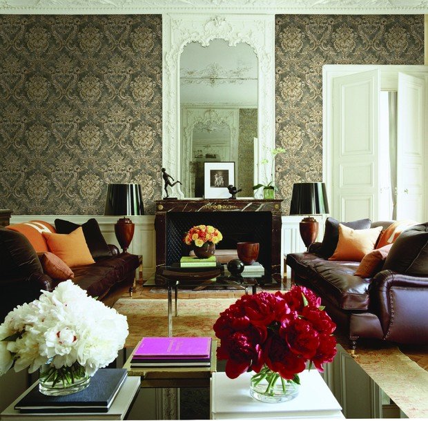 Фотография: Гостиная в стиле Классический, Декор интерьера, Декор дома, Обои – фото на INMYROOM