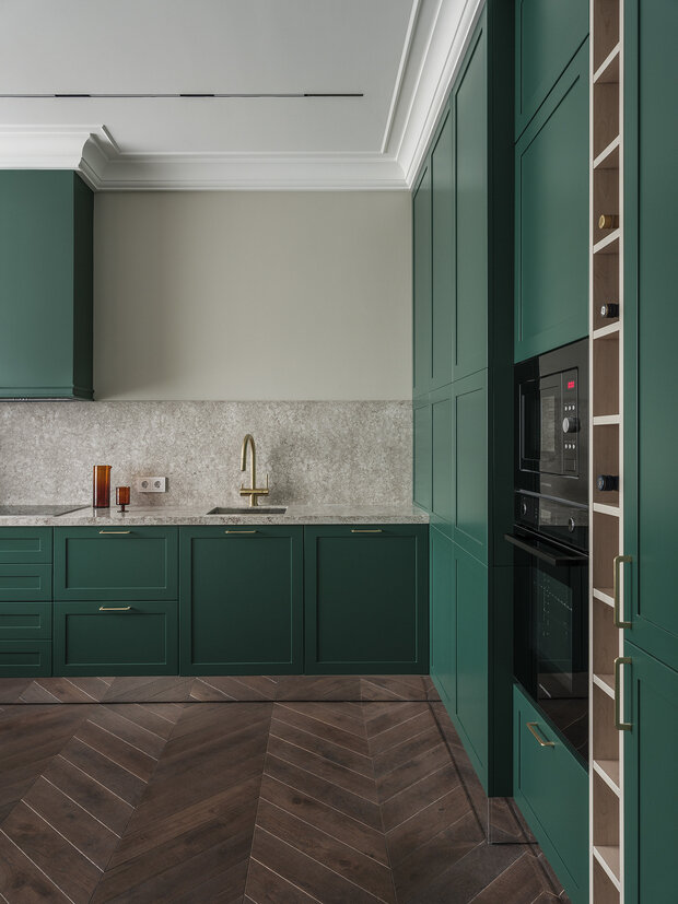 Фотография: Кухня и столовая в стиле Классический, Современный, Эклектика, Квартира, Проект недели, Москва, 2 комнаты, 40-60 метров, Виолетта Голубева, Golubeva design&architecture – фото на INMYROOM