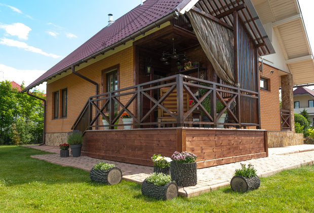 Фото из портфолио Проект "Альпийский дух на веранде" для "Фазенды" на 1-м канале – фотографии дизайна интерьеров на INMYROOM