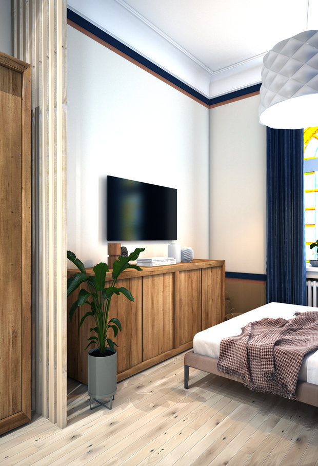 Фотография: Спальня в стиле Современный, Эко, Скандинавский, Квартира, Студия, Проект дня, Марина Саркисян, Хельсинки, до 40 метров – фото на INMYROOM