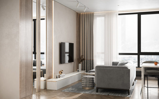Фото из портфолио Квартира 62м2 для девушки ЖК Onyx Deluxe – фотографии дизайна интерьеров на INMYROOM