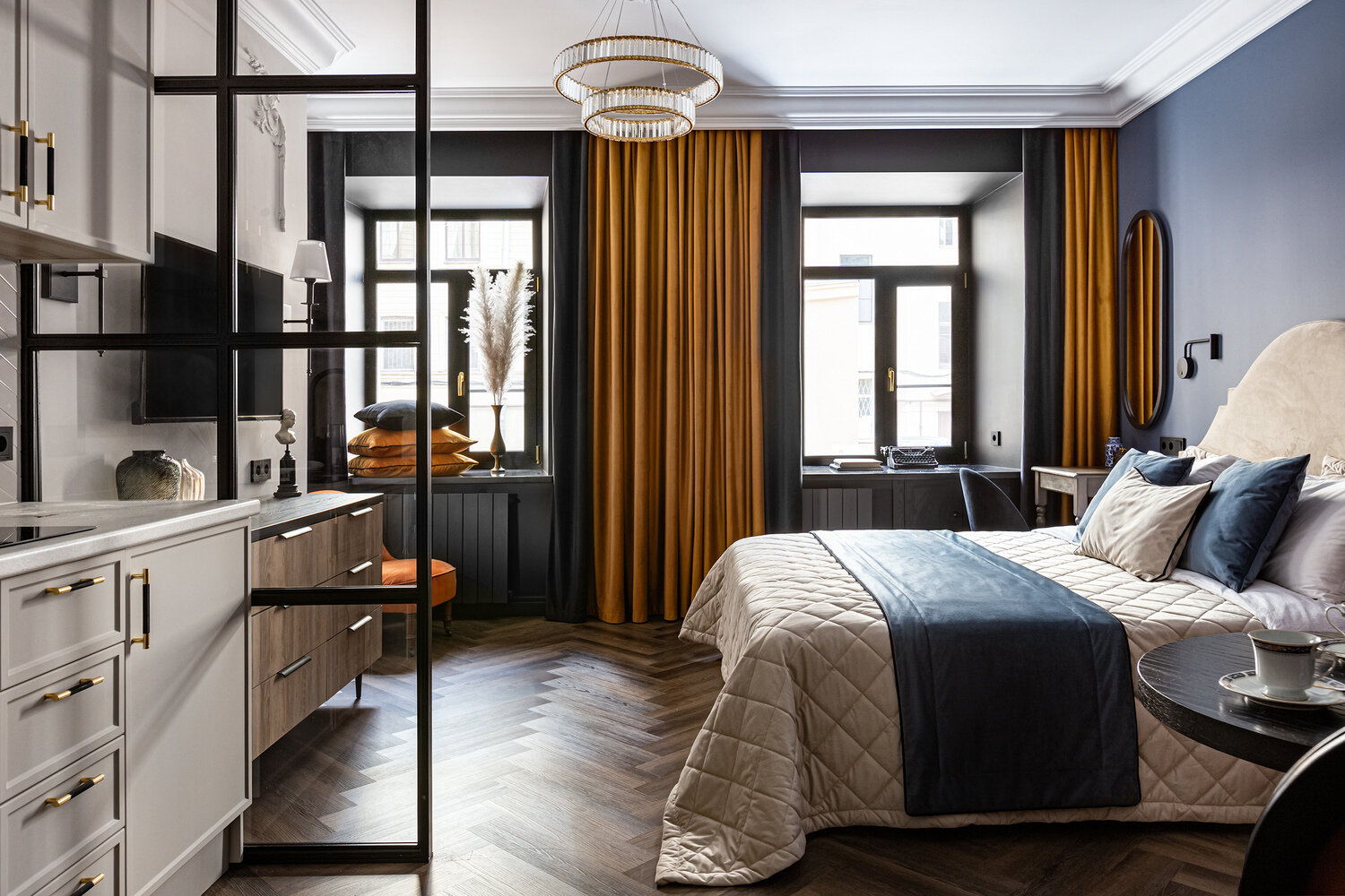 Фотография: Спальня в стиле Эклектика, Классический, Малогабаритная квартира, Квартира, Студия, Проект дня, Санкт-Петербург, Кирпичный дом, до 40 метров, Ксения Гузий – фото на INMYROOM Фотография: Спальня в стиле Эклектика, Классический, Малогабаритная квартира, Квартира, Студия, Проект дня, Санкт-Петербург, Кирпичный дом, до 40 метров, Ксения Гузий – фото на INMYROOM