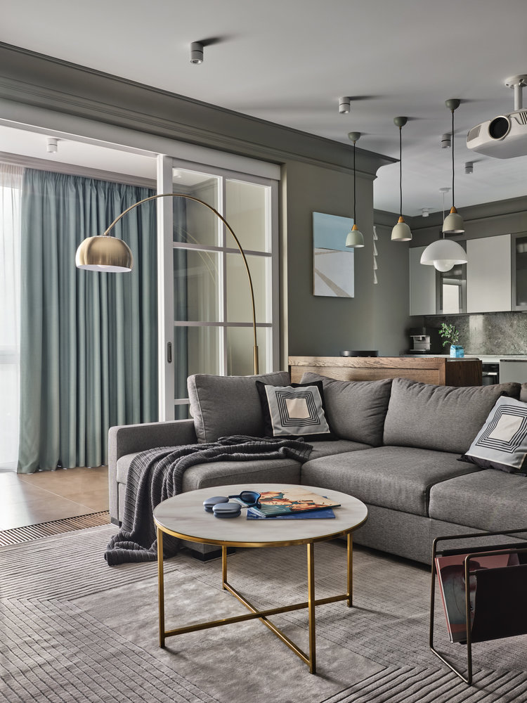 Фотография: Гостиная в стиле Современный, Квартира, Проект недели, Москва, 4 и больше, Более 90 метров, Карина Сейфуль-Мулюкова – фото на INMYROOM