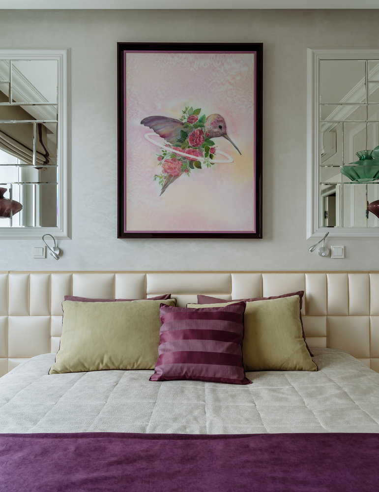 Фотография: Спальня в стиле Современный, Классический, Квартира, Проект недели, Красногорск, Монолитный дом, 2 комнаты, 60-90 метров, Лина Савина – фото на INMYROOM Фотография: Спальня в стиле Современный, Классический, Квартира, Проект недели, Красногорск, Монолитный дом, 2 комнаты, 60-90 метров, Лина Савина – фото на INMYROOM