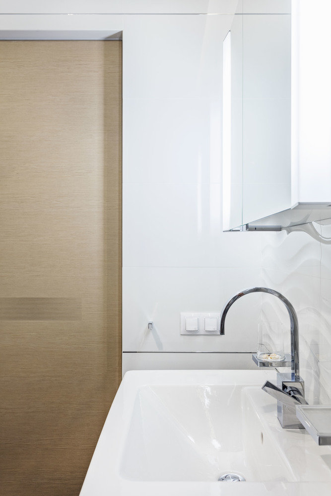 Фотография: Ванная в стиле Современный, Малогабаритная квартира, Проект недели, Михаил Новинский, Монолитный дом, 1 комната, 40-60 метров, Москав – фото на INMYROOM