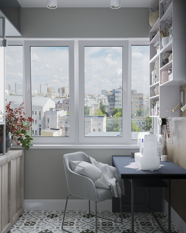 Фотография: Балкон в стиле Современный, Квартира, Проект недели, 60-90 метров, Тюмень, Astroom – фото на INMYROOM