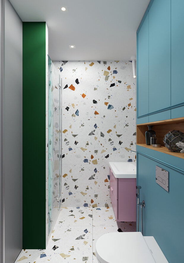 Фотография: Ванная в стиле Современный, Эклектика, Квартира, Проект недели, Самара, 3 комнаты, Более 90 метров, Айгуль Султанова – фото на INMYROOM