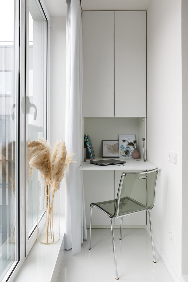 Фотография: Кабинет в стиле Современный, Минимализм, Хай-тек, Квартира, Проект недели, Санкт-Петербург, 2 комнаты, 60-90 метров, Ирина Халезова – фото на INMYROOM