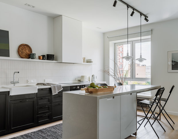 Фотография: Кухня и столовая в стиле Скандинавский, Минимализм, Квартира, Проект недели, Москва, 3 комнаты, 60-90 метров, Елена Соренсен – фото на INMYROOM