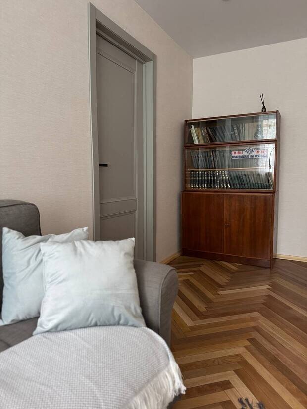 Фотография: Гостиная в стиле Скандинавский, Современный, Квартира, Проект дня, Санкт-Петербург, Хрущевка, 2 комнаты, 40-60 метров, Анна Карачева – фото на INMYROOM