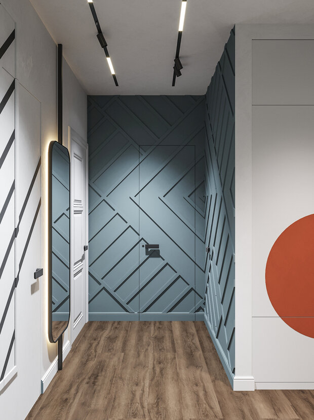Фотография: Прихожая в стиле Современный, Квартира, Проект недели, Санкт-Петербург, 4 и больше, Более 90 метров, Монолитно-кирпичный, VizDiz, Илона Ореховская – фото на INMYROOM