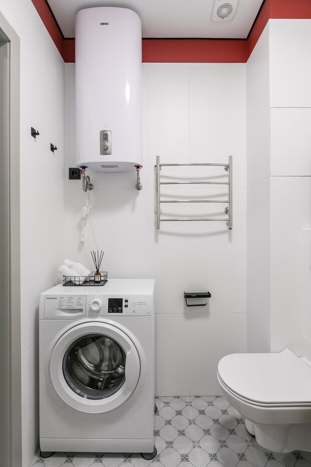 Фотография: Ванная в стиле Современный, Минимализм, Малогабаритная квартира, Квартира, Студия, Москва, до 40 метров, Ольга Трехонина, Екатерина Гусева – фото на INMYROOM