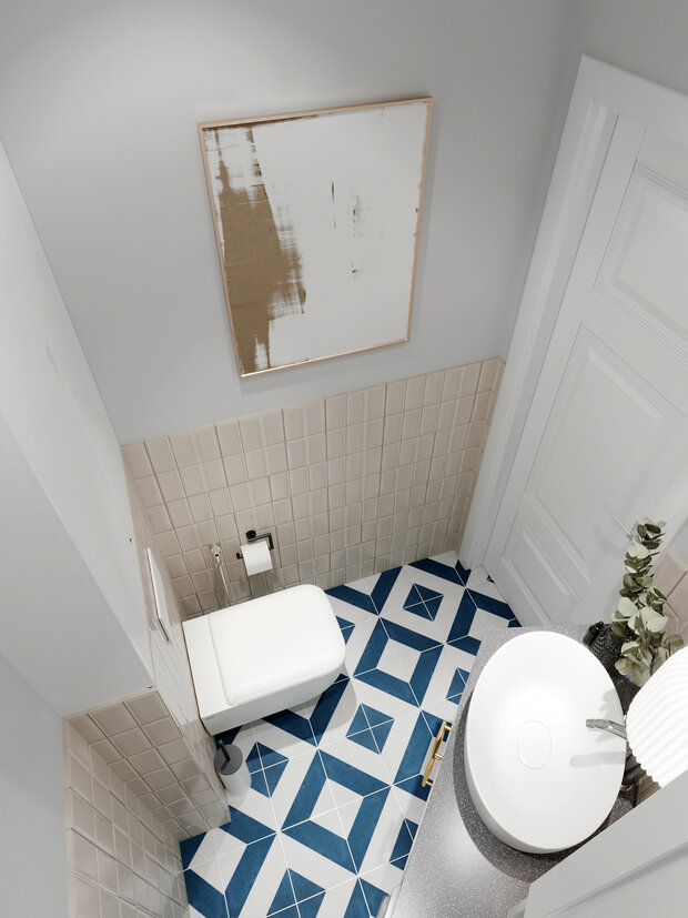 Фотография: Ванная в стиле Современный, Проект недели, Дом и дача, Таунхаус, Ленинградская область, 3 комнаты, 40-60 метров, Валерия Рогова – фото на INMYROOM