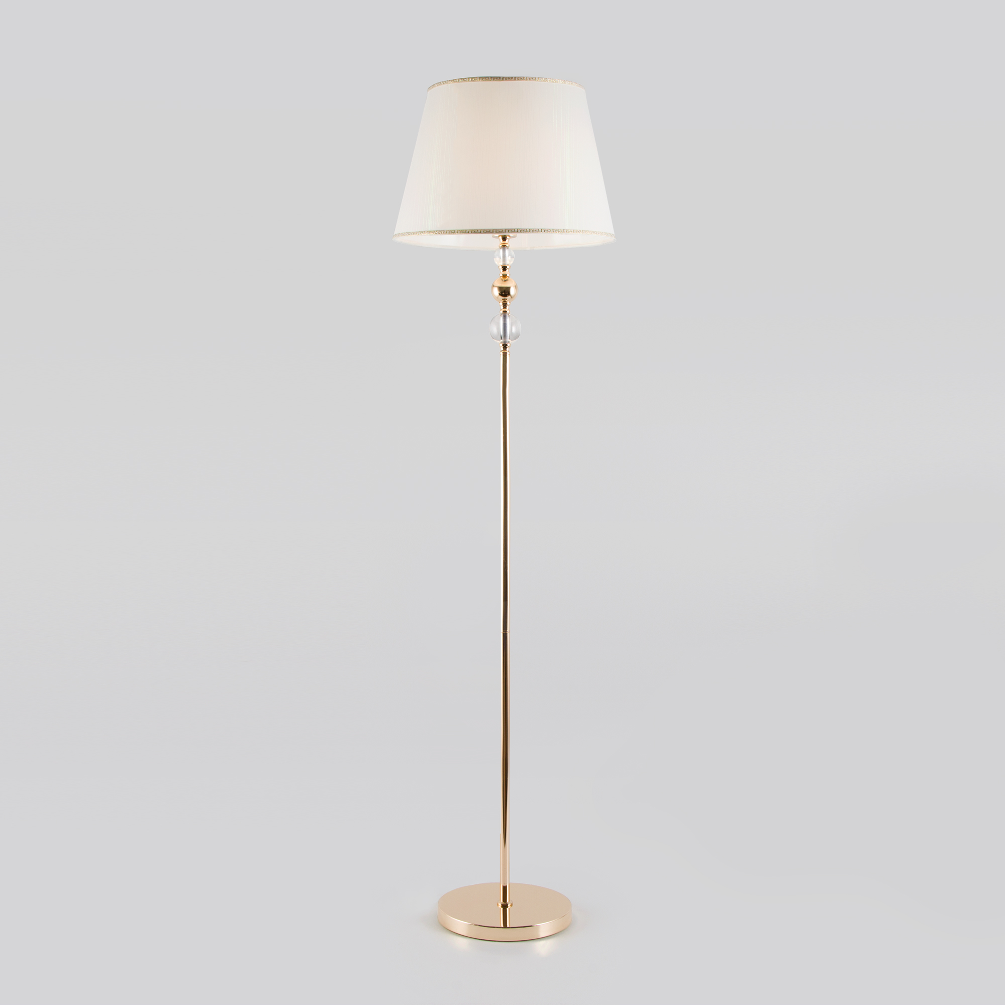 Классический торшер с абажуром 01072/1 золото Sortino