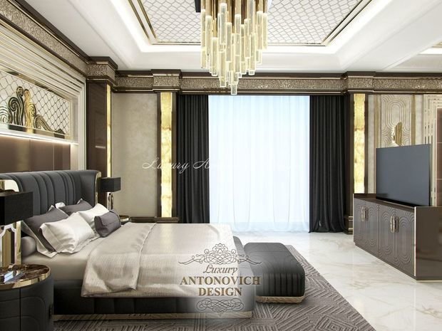 Фото из портфолио Роскошная экспрессия в интерьере спальни от Светланы Антонович – фотографии дизайна интерьеров на INMYROOM