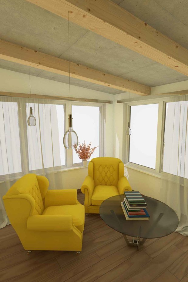 Фото из портфолио "Солнечный лофт" для программы "Дачный ответ" – фотографии дизайна интерьеров на INMYROOM