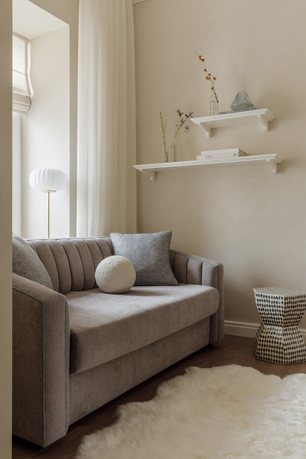 Фотография: Кабинет в стиле Классический, Современный, Эклектика, Квартира, Проект недели, Москва, Кирпичный дом, 4 и больше, Более 90 метров, Анастасия Меньшонкова – фото на INMYROOM