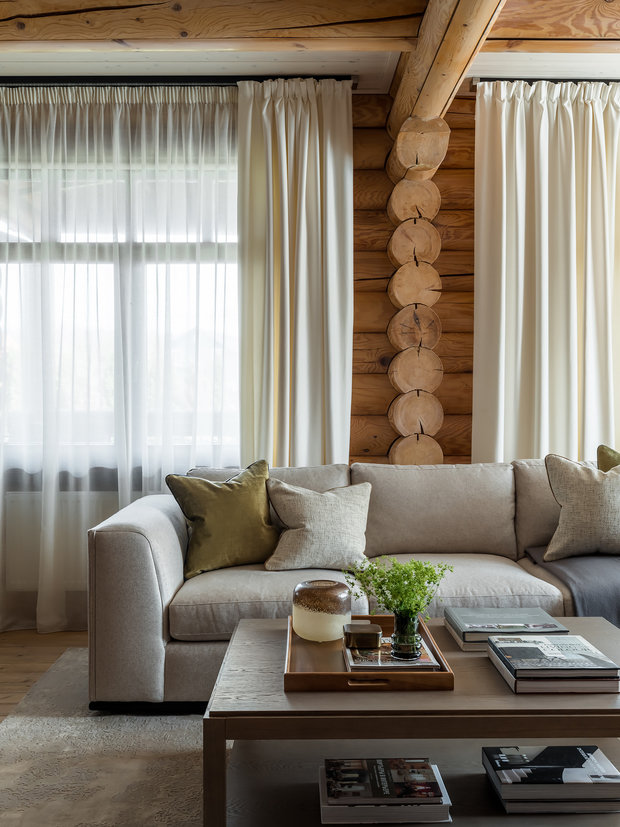 Фотография: Гостиная в стиле Классический, Современный, Дом, Проект недели, Дина Салахова, Дом и дача, Московская область, 4 и больше, Более 90 метров – фото на INMYROOM