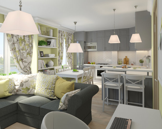 Фото из портфолио Двухкомнатная квартира в скандинавском стиле – фотографии дизайна интерьеров на INMYROOM