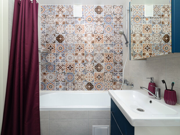 Фотография: Ванная в стиле Скандинавский, Современный, Малогабаритная квартира, Квартира, Проект дня, Санкт-Петербург, Монолитный дом, 1 комната, до 40 метров, Александра Войнова, современный с элементами эклектики – фото на INMYROOM