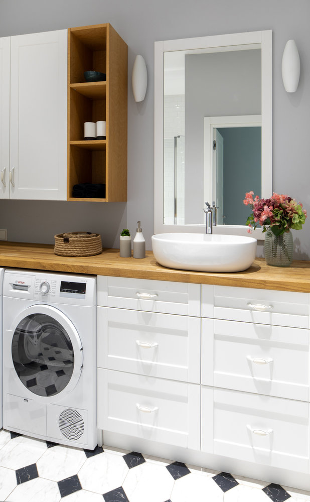 Фотография: Ванная в стиле Современный, Кухня и столовая, Детская, Спальня, Квартира, Проект недели, Голубой, 3 комнаты, ПРЕМИЯ INMYROOM – фото на INMYROOM Фотография: Ванная в стиле Современный, Кухня и столовая, Детская, Спальня, Квартира, Проект недели, Голубой, 3 комнаты, ПРЕМИЯ INMYROOM – фото на INMYROOM