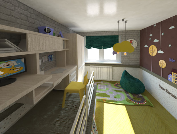 Фото из портфолио Детская "Каждый сантиметр на счету" – фотографии дизайна интерьеров на INMYROOM