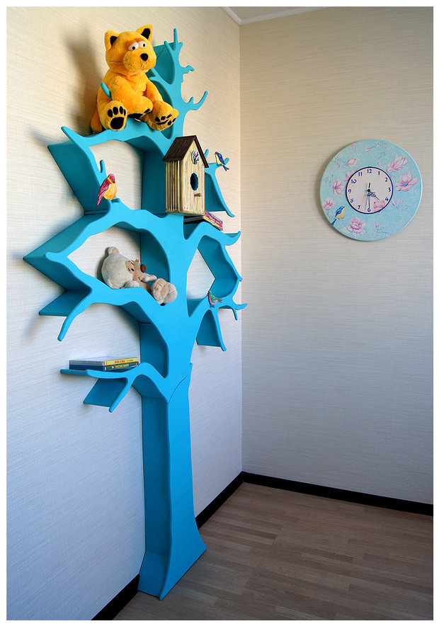Фото из портфолио Дерево-стеллаж для детской комнаты – фотографии дизайна интерьеров на INMYROOM