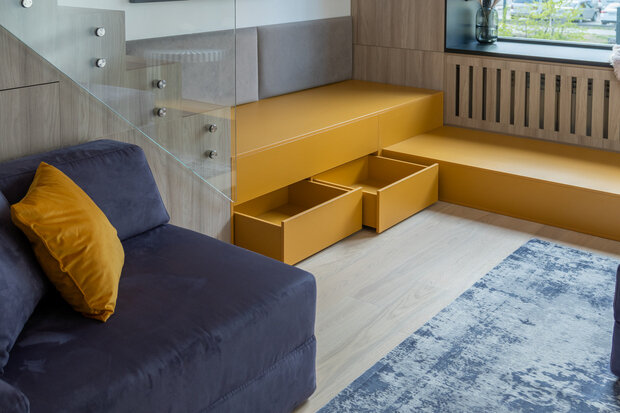 Фотография: Гостиная в стиле Современный, Минимализм, Квартира, Проект недели, Мытищи, Татьяна Плотникова, Александра Сафронова, P.S.Interior – фото на INMYROOM