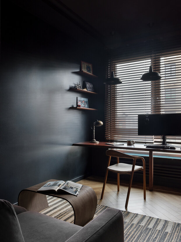 Фотография: Кабинет в стиле Современный, Квартира, Москва, Монолитный дом, 4 и больше, Более 90 метров, Эксклюзивные проекты, ЖК «Holland Park», минимализм с элементами современного дизайна, Татьяна Казьмина – фото на INMYROOM