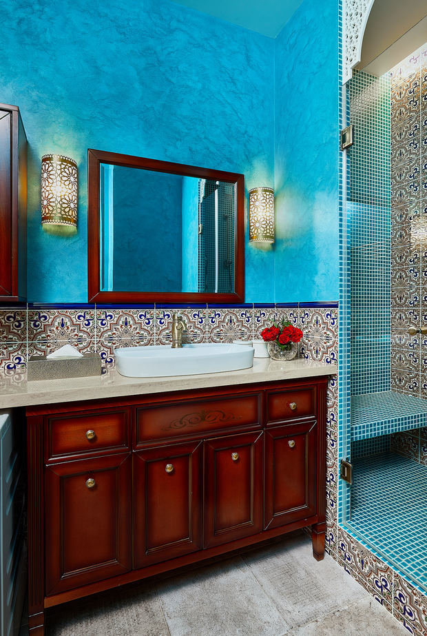 Фотография: Ванная в стиле Восточный, Эклектика, Квартира, Проект недели, Москва, 4 и больше, Более 90 метров, Бюро IVA – фото на INMYROOM
