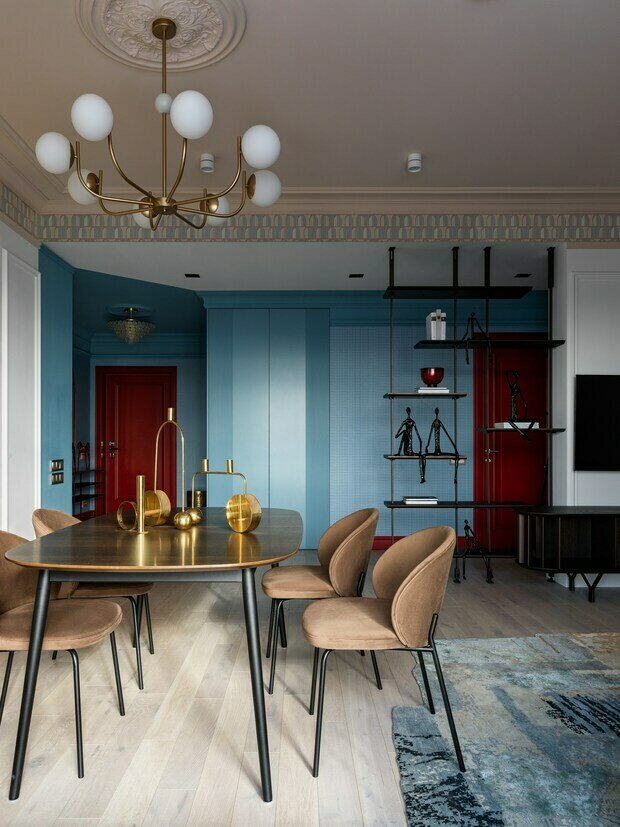 Фотография: Кухня и столовая в стиле Современный, Эклектика, Квартира, Проект недели, Москва, 3 комнаты, Более 90 метров, Miklashevskaia Interior, Анна Миклашевская – фото на INMYROOM