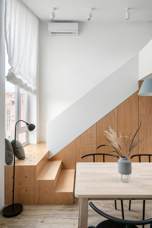 Фотография: Кухня и столовая в стиле Минимализм, Современный, Квартира, Студия, Проект недели, Киев, Ольга Бондарь, до 40 метров – фото на INMYROOM