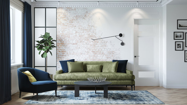 Фотография: Гостиная в стиле Лофт, Эклектика, Квартира, Miele, Проект недели, Минск, Сталинка, 3 комнаты, 60-90 метров, Nota Bene – фото на INMYROOM