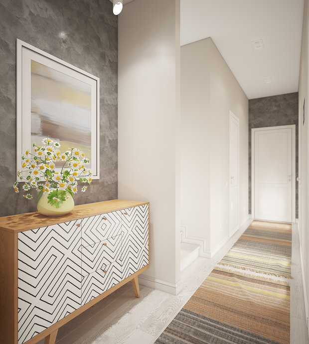 Фотография: Прихожая в стиле Скандинавский, Современный, Дом, Проект недели, Дом и дача, Московская область, кухня-гостиная дизайн, Студия 3.14, Таунхаус, Тимур Абдрахманов, Борис Комаровский, Ирина Леготкина, таунхаус с мансардой – фото на INMYROOM