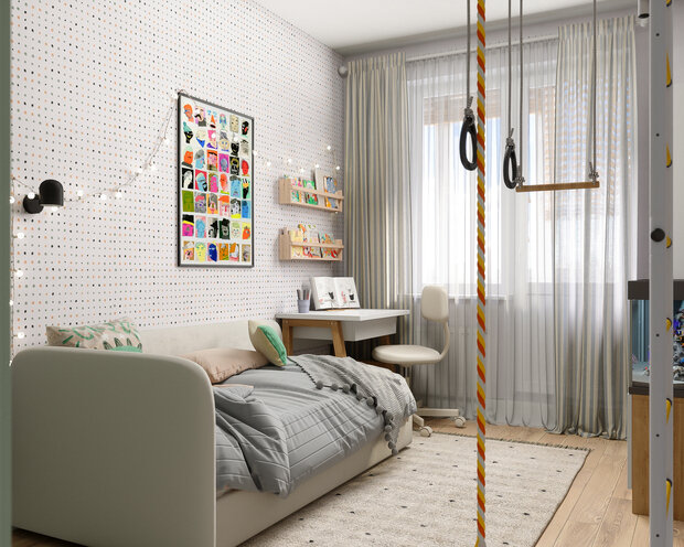 Фотография: Детская в стиле Современный, Квартира, Проект недели, Москва, 3 комнаты, 60-90 метров, Inside, Ольга Усачева – фото на INMYROOM